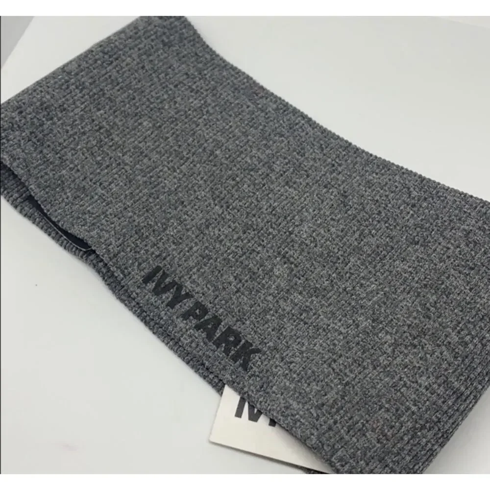 Ivy Park by Beyonce Knit Seamless Ribbed Wide Headband Grey one new